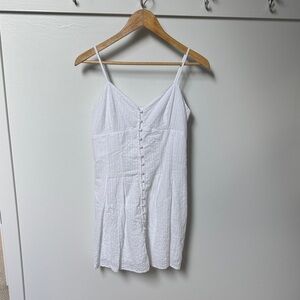 American Eagle Outfitters White Smocked Dress